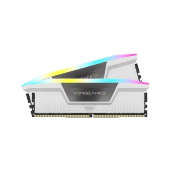 CORSAIR VENGEANCE RGB 64GB (2X32GB) DDR5 CL30 6000MHz AMD EXPO & Intel XMP White Ram - CMH64GX5M2B6000Z30W